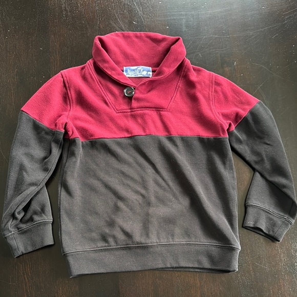 Kapital K Red and Black Color Block Hoodie - Picture 1 of 2